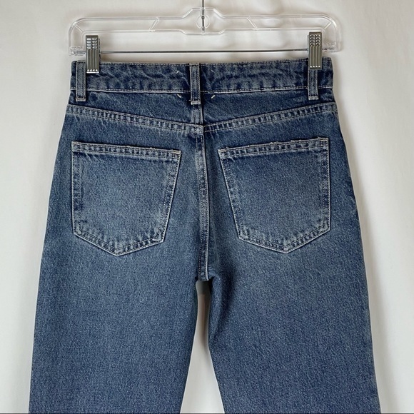 Zara Med Rise Bootcut Medium Wash 100% Cotton Jeans NWT - Picture 5 of 10